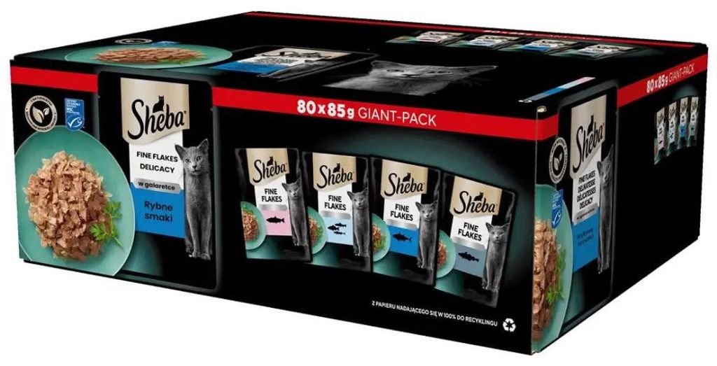 Delizie SHEBA con gusto di pesce in gelatina - cibo umido Immagine del prodotto 