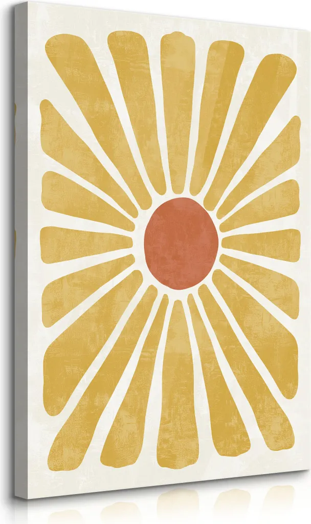 Muralo Quadro su Tela Margherita Boho 70x100cm per Sala da Pranzo