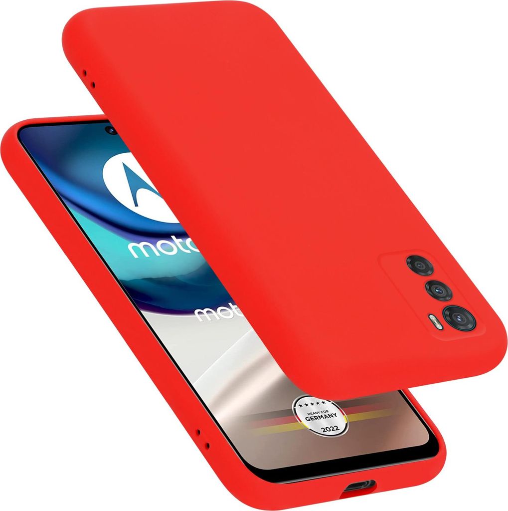 Cadorabo Schutzhülle für Motorola MOTO G42 Hülle in Rot Handyhülle Case Cover TPU Etui