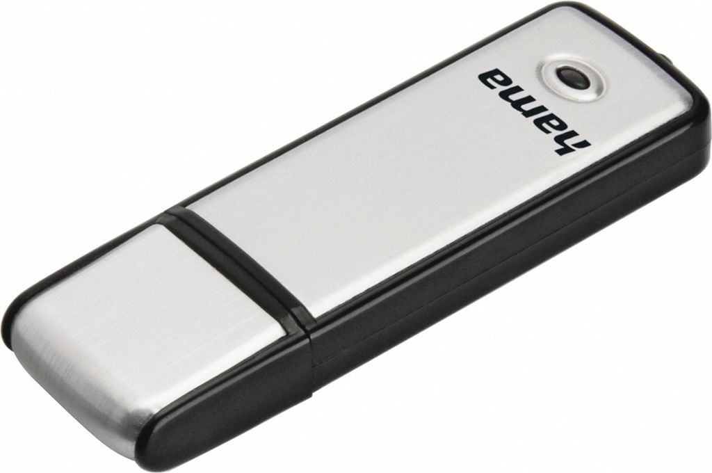 Hama USB-Stick Fancy, USB 2.0, 128 GB, Schwarz/Silber