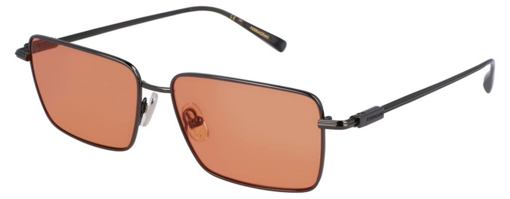 Ferragamo SF309S 017 DARK GUN ORANGE 57/15/145 Herren Sonnenbrillen