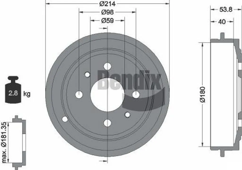 Tambour de Frein pour Fiat Panda et 500C - Entretien Système de Freinage