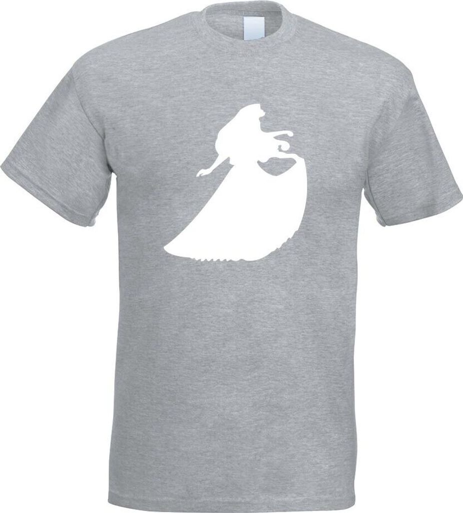 Kiwistar - T-Shirt - Graumeliert - Prinzessin Motiv Bedruckt Funshirt Design Print - mit Motiv Bedruckt - Funshirt Design - Sport - Freizeit - Herr...