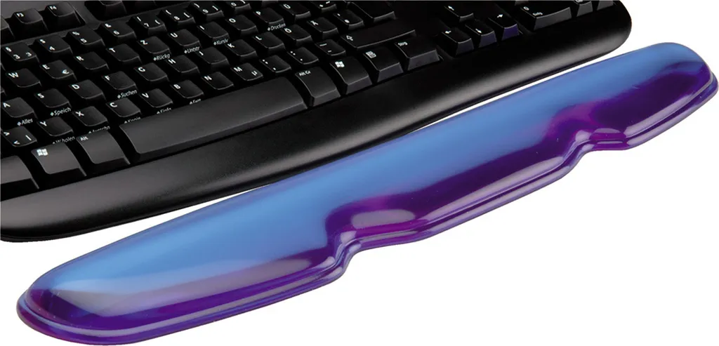 ROLINE Repose-poignets bleu ergonomique pour clavier de bureau - Confort