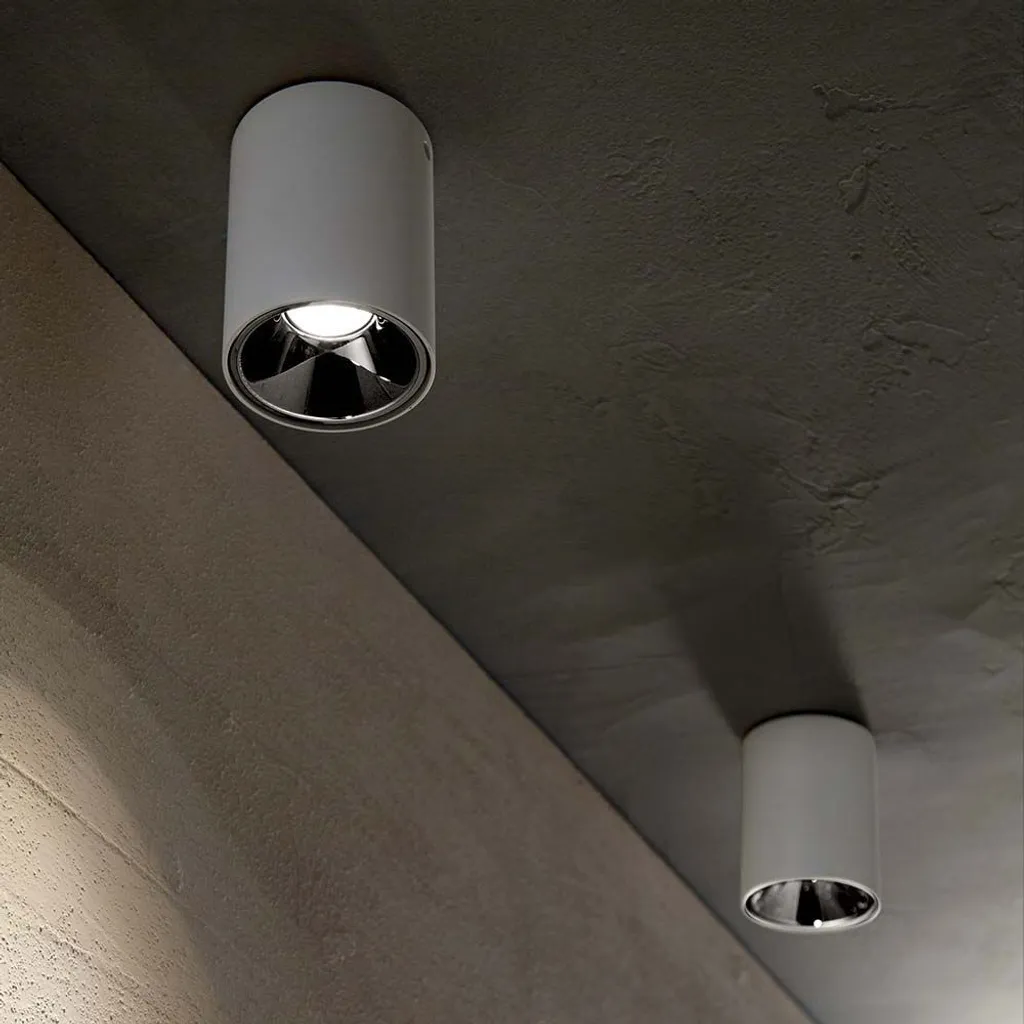Spot de Plafond LED 10W Blanc Rond Ideal Lux Nitro pour un Style Épuré