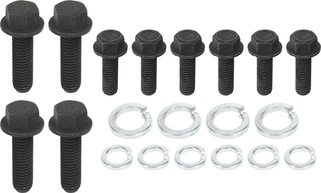 Motor Getriebe Glockengehäuse Schrauben Kit - Autobolzen - für Chevrolet Chevelle 1968-1972 Metall Schwarz Silberton - 1 Satz