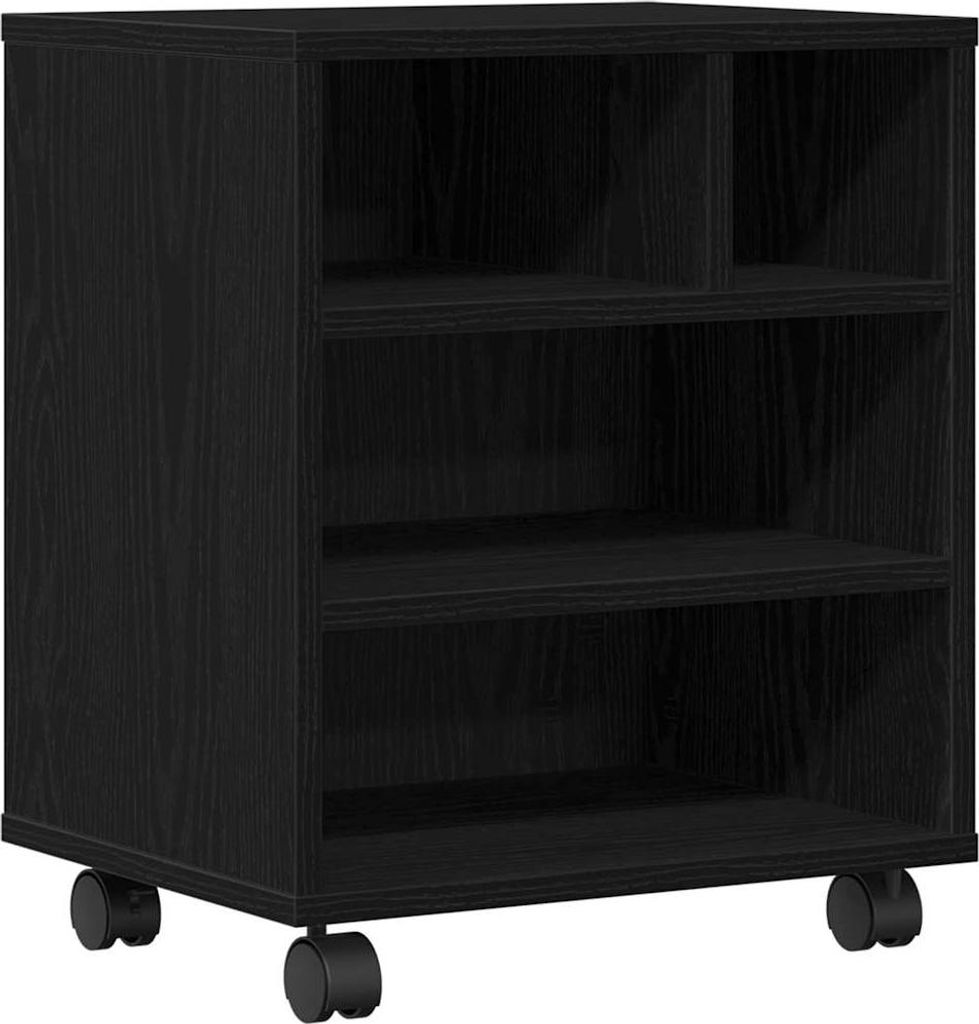 vidaXL Druckerständer Schwarz Eichen-Optik 41 x 32 x 48 cm