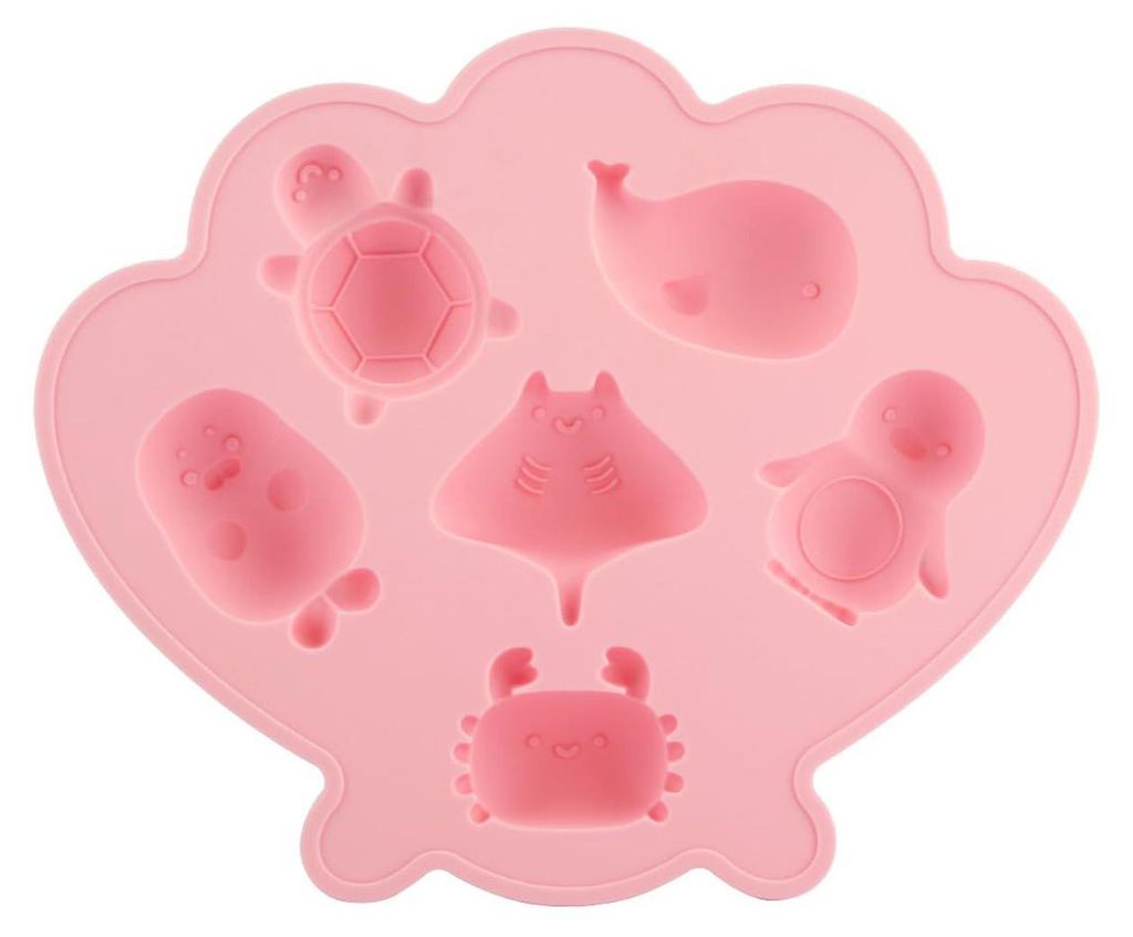 Silikon-Eiswürfelform mit Deckel, 6 Mulden, lebensmittelecht, für Wal-, Schildkröten- und Pinguinformen, leicht zu lösen, ideal für Cocktails,...