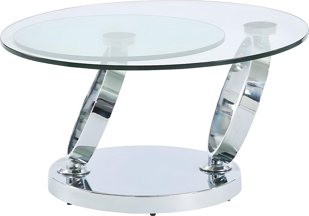 Couchtisch mit drehbaren Tischplatten - Sicherheitsglas & Produktbild 