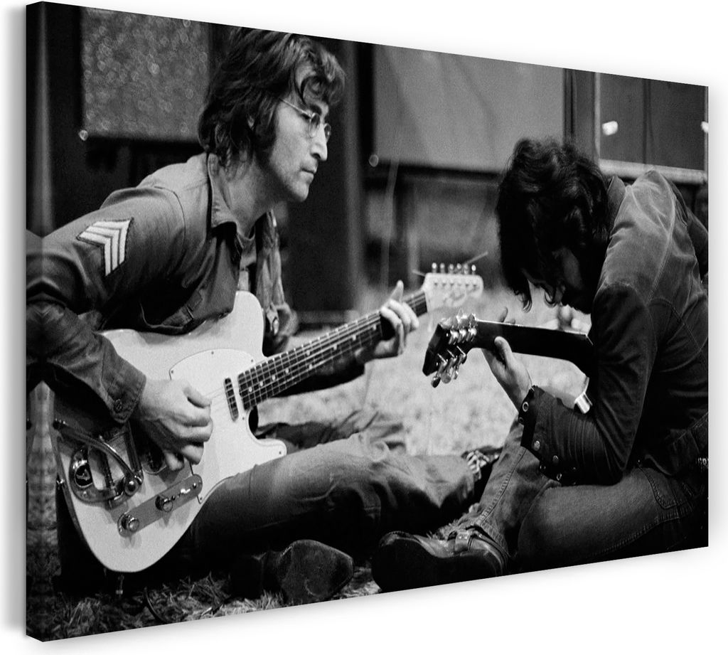 Leinwandbild (100x70cm): John Lennon, echter Holz-Keilrahmen inkl. Aufhänger, handgefertigt in Deutschland