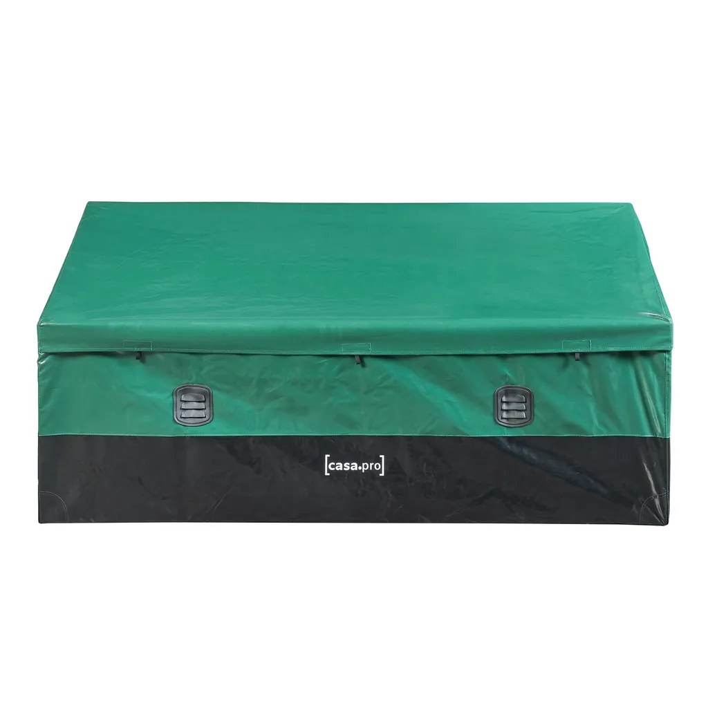 Bac de rangement extérieur 560 L Alanno en métal pour terrasse