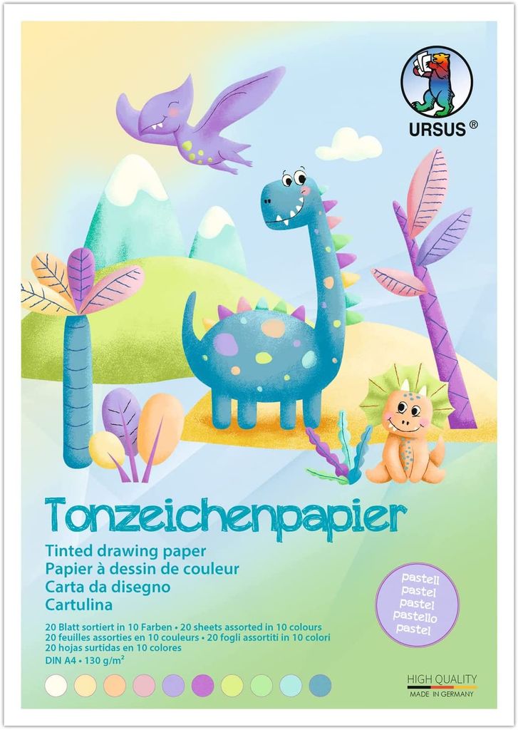 Blok papiera na kreslenie hlinou "pastel", DIN A4 Obrázok produktu 