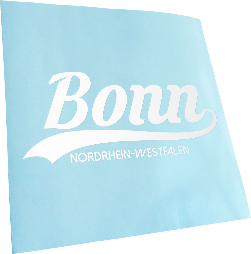Kiwistar - Autoaufkleber - Bonn Nordrhein-Westfalen - Weiss - 40x17cm - Aufkleber für Auto, Laptop, Fahrrad, LKW, Motorrad mehrfarbig JDM Decal Ra...
