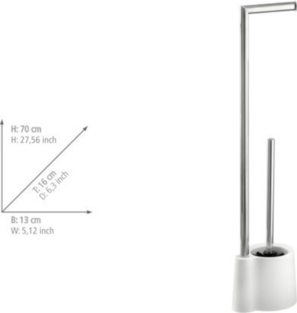 Wenko Stand WC-Garnitur Avola Weiß Produktbild 4