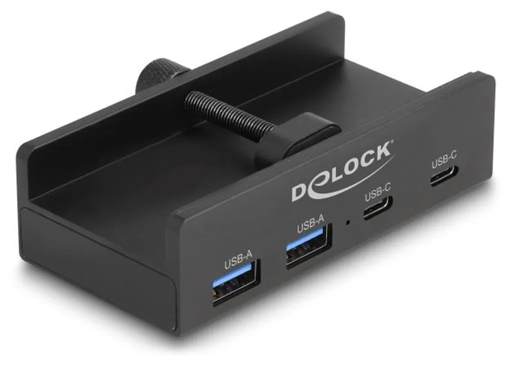 Hub USB pour Télétravail Delock 4 Ports USB-A et USB-C 5Gbps Externe