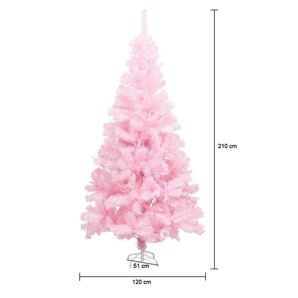 Różowa sztuczna choinka - w kilku rozmiarach - 210 cm-owa Zdjęcie produktu 