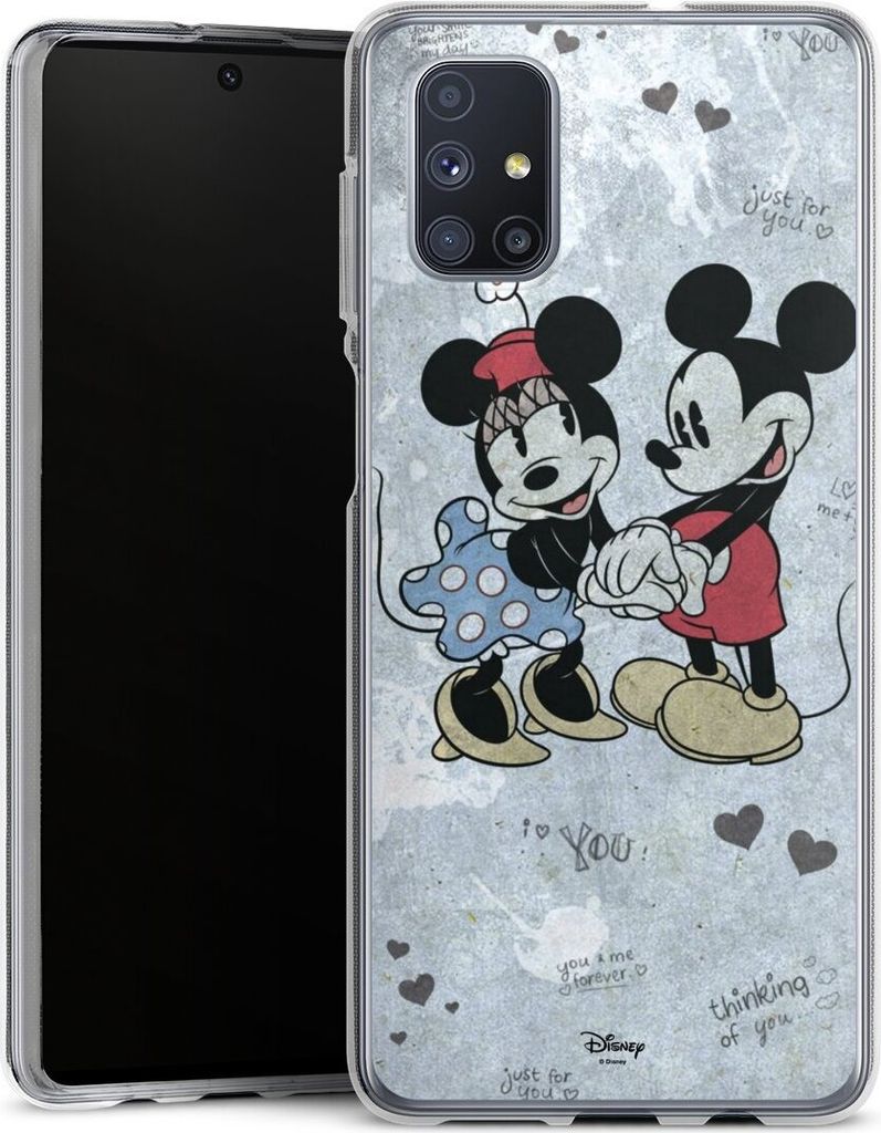 DeinDesign Handyhülle für Samsung Galaxy M51 Silikon Hülle Case Smartphone Schutzhülle Disney Mickey & Minnie Mouse Vintage