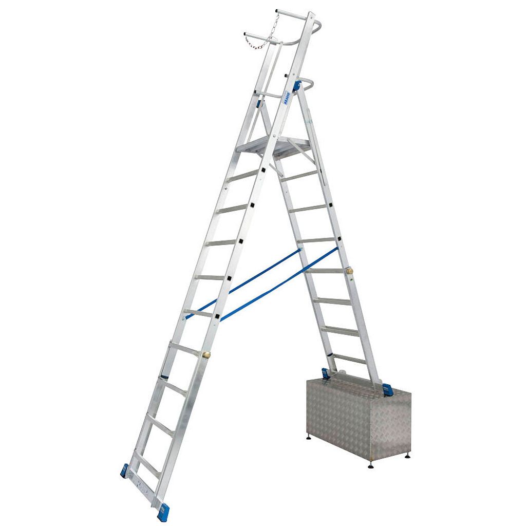 KRAUSE Stehleiter STABILO alu 10 Sprossen, H: 369,0 cm