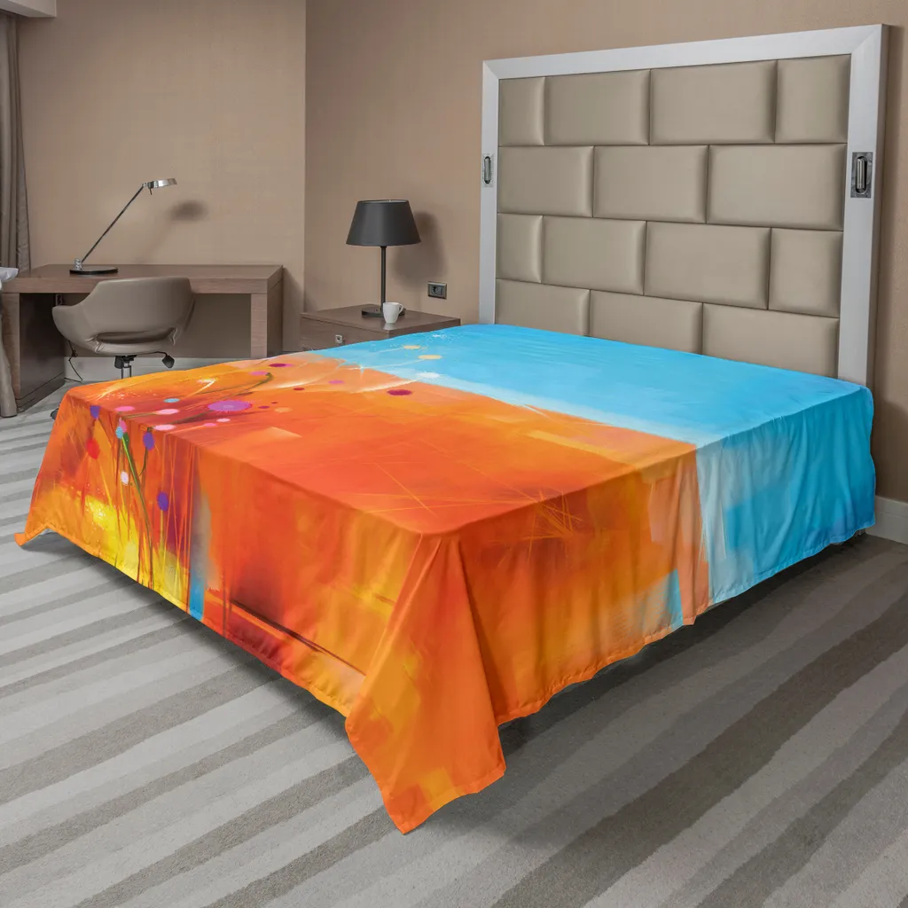 Drap de Lit Anti-Plis et Ultra Douceur 275x260 cm - Fleur Violet Déco