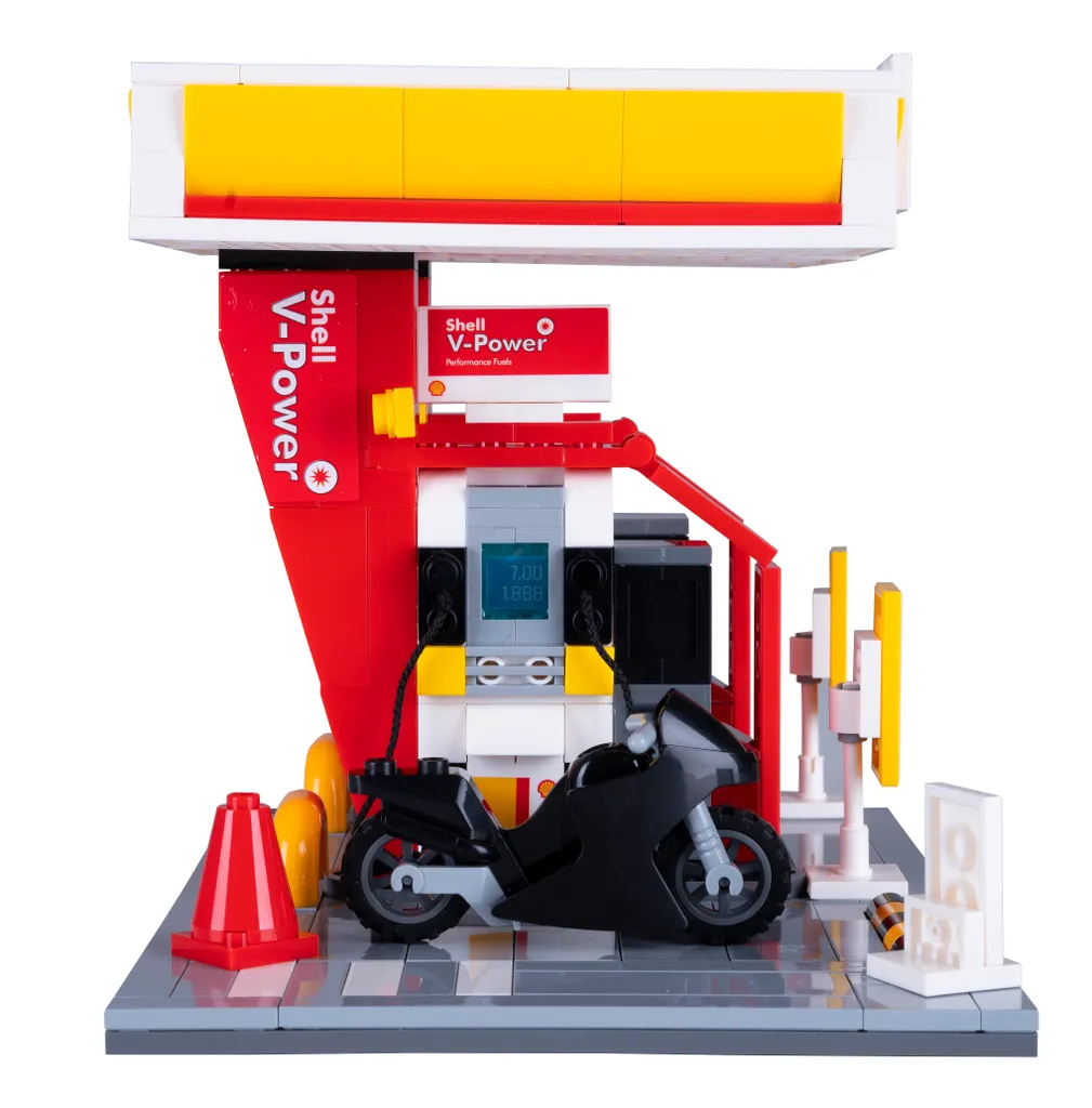 Jeu de Construction Station Essence Shell CaDA C66028W pour Collection