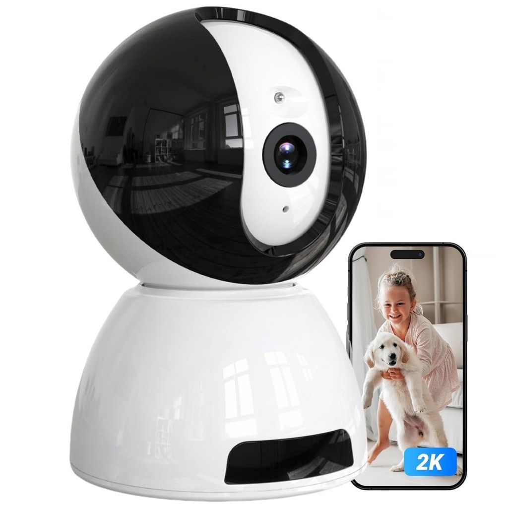 2K Überwachungskamera Innen 360° Indoor Hundekamera Produktbild 