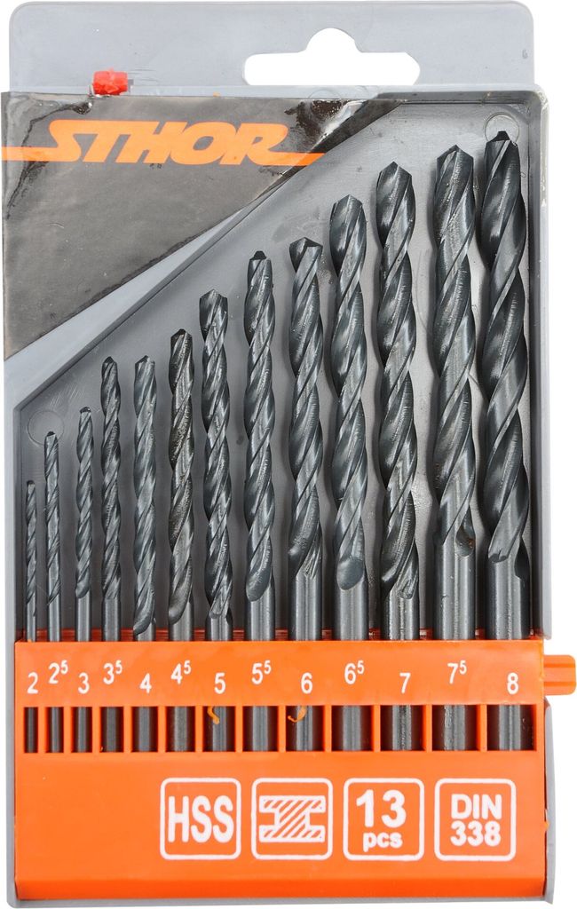 HSS Metallbohrer SET 2,0 - 8,0mm, 13 Stück