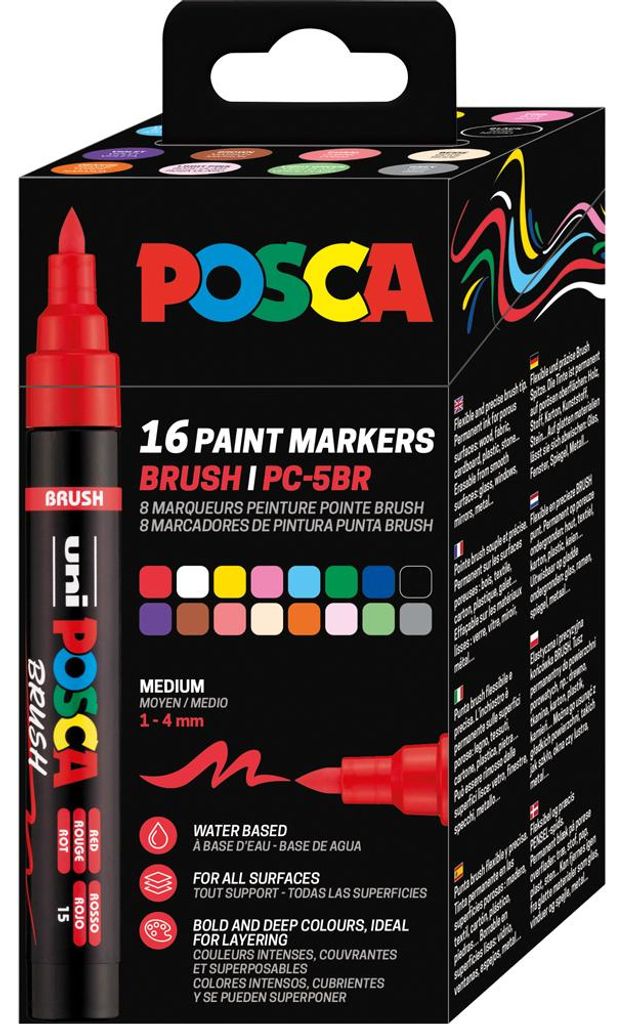 Posca 184016 POSCA Marker UNI  PC-5BR 16er Set Obrázek produktu 
