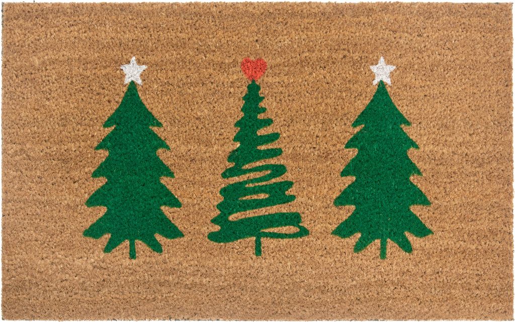 Hanse Home Mix Mats Fußmatte Kokos Decorated Pine Trees