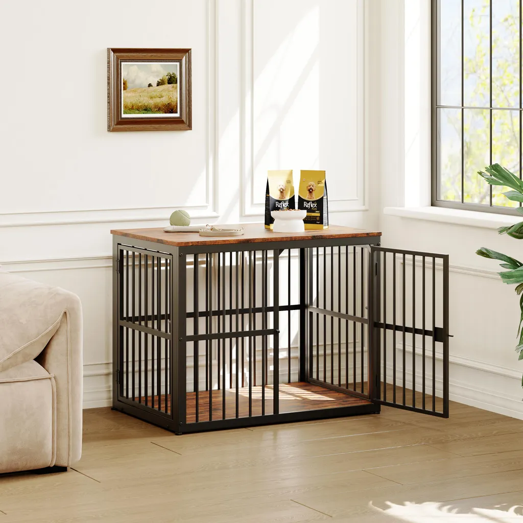 Meuble Cage Chien pour Salon - Solution de Couchage Décorative 84cm - 9