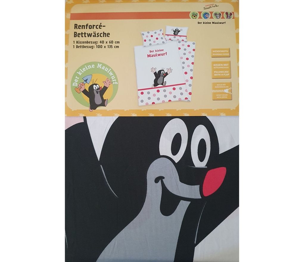 Der kleine Maulwurf - Wendebettwäsche - 40 x 60 / 135 x 100 Produktbild 