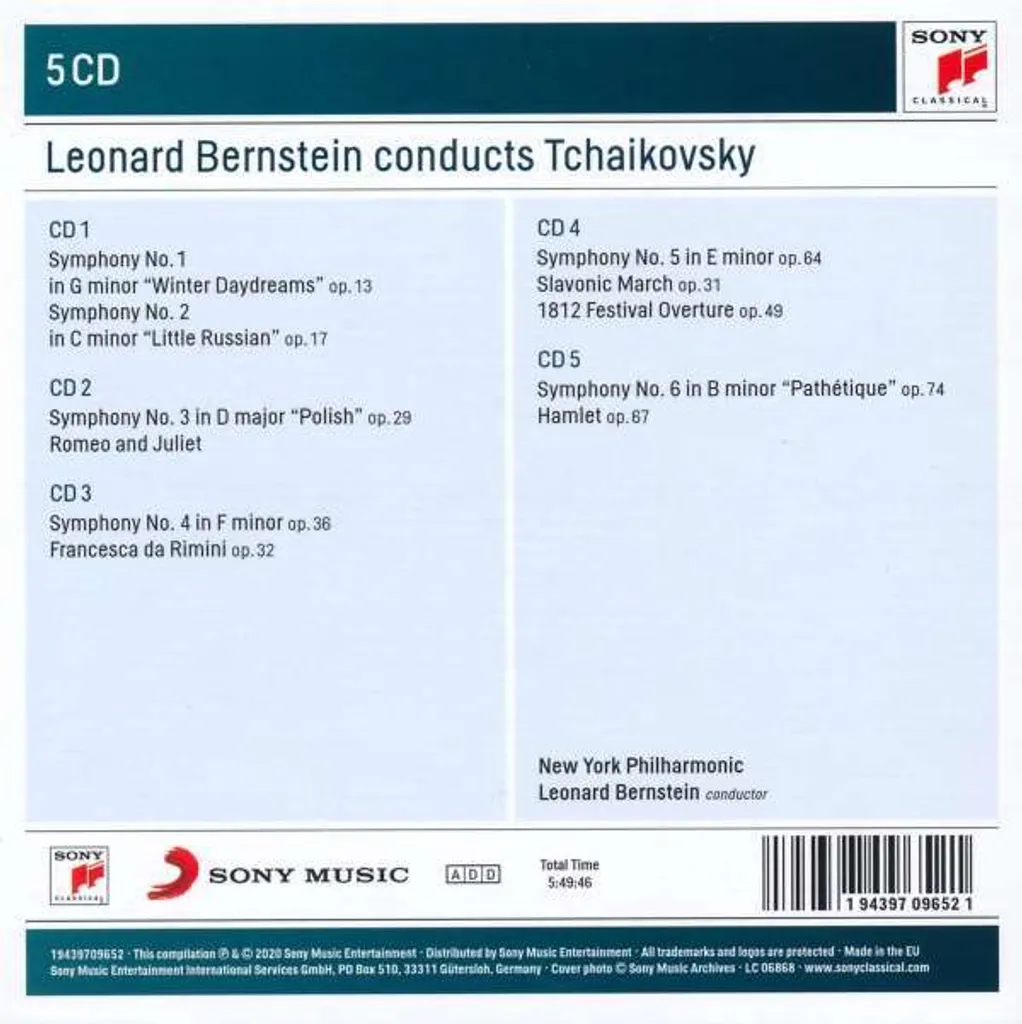 Enregistrement Bernstein dirige Tchaïkovski concert philharmonique - 2