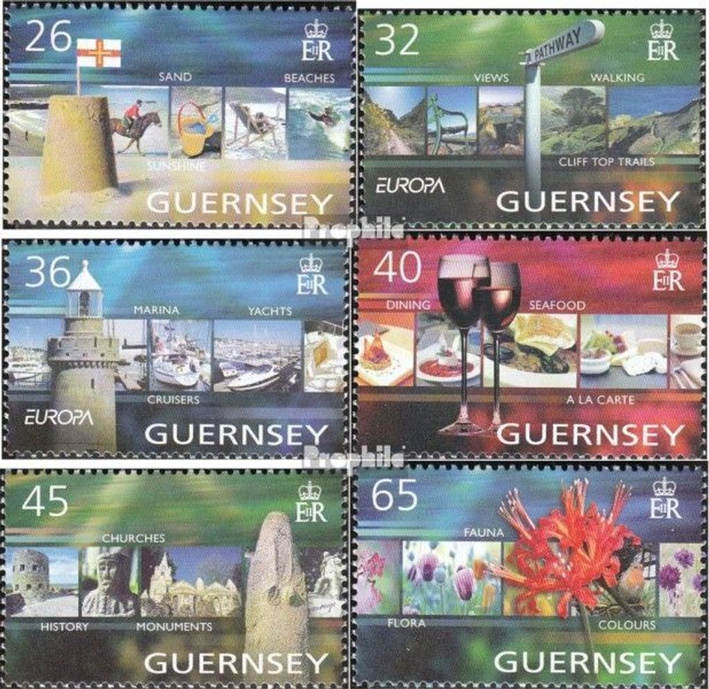 Briefmarken GB - Guernsey 2004 Mi 1001-1006 (kompl.Ausg.) postfrisch Tourismus