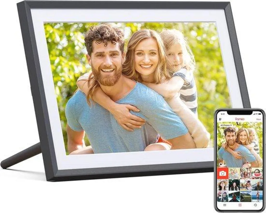 Cadre photo numérique WiFi 10,1 pouces idéal cadeau grands-parents tactile