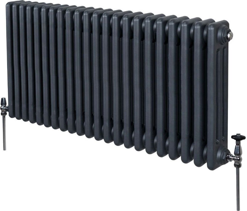 Tradiční třísloupový radiátor - 600 x 1012 mm - antracitově Obrázek produktu 