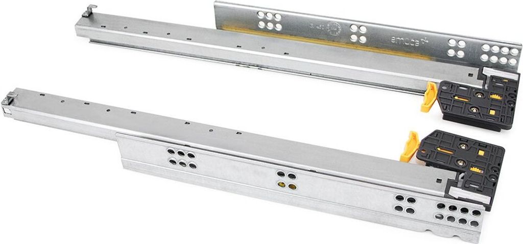 Emuca Silber Führungen Für Vollauszüge Mit Soft-close Und Einrastfunktion Silber Silber One Size