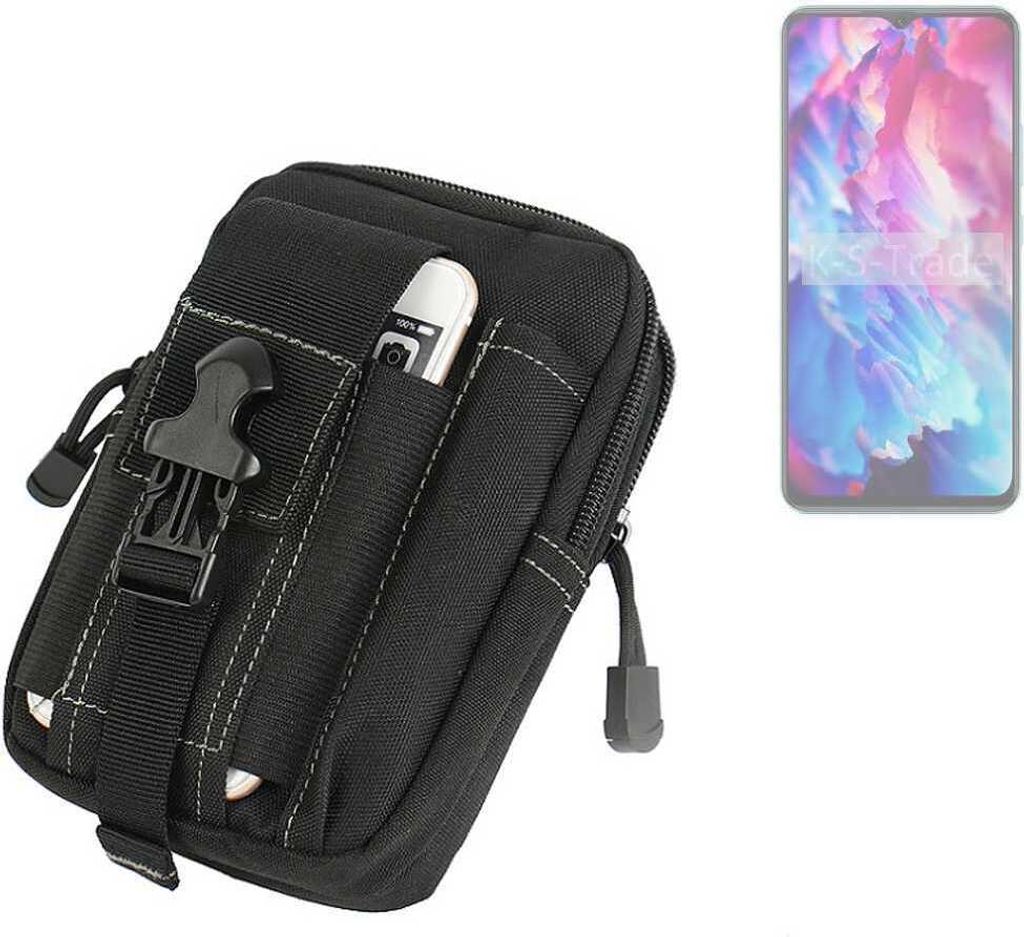 K-S-Trade Gürtel Tasche kompatibel mit Cubot A1 Gürteltasche Holster Schutz Hülle Handy Hülle Smartphone outdoor Handy-Hülle schwarz