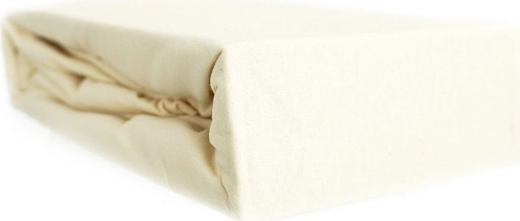 Jersey Spannbettlaken 100% Baumwolle 180-200x200 cm + 25 cm Rundumgummizug Beige