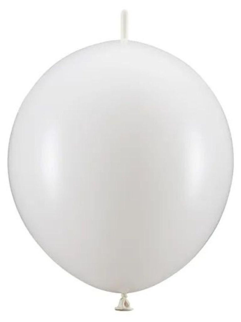 Palloncini con connettore, 28 cm, Pastel Pure White (1 Immagine del prodotto 