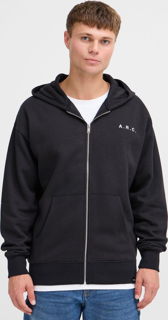 !Solid SDHenne Herren Sweatjacke Zipper Sweater mit Kapuze Kängurutasche Reißverschluss Baumwollmischung Loose fit