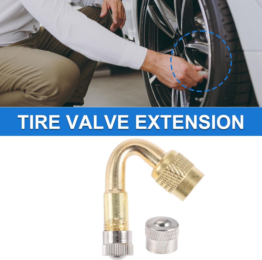 1 Set Prolongateur De Valve De Pneu De 65mm Avec Bouchon Image du produit 