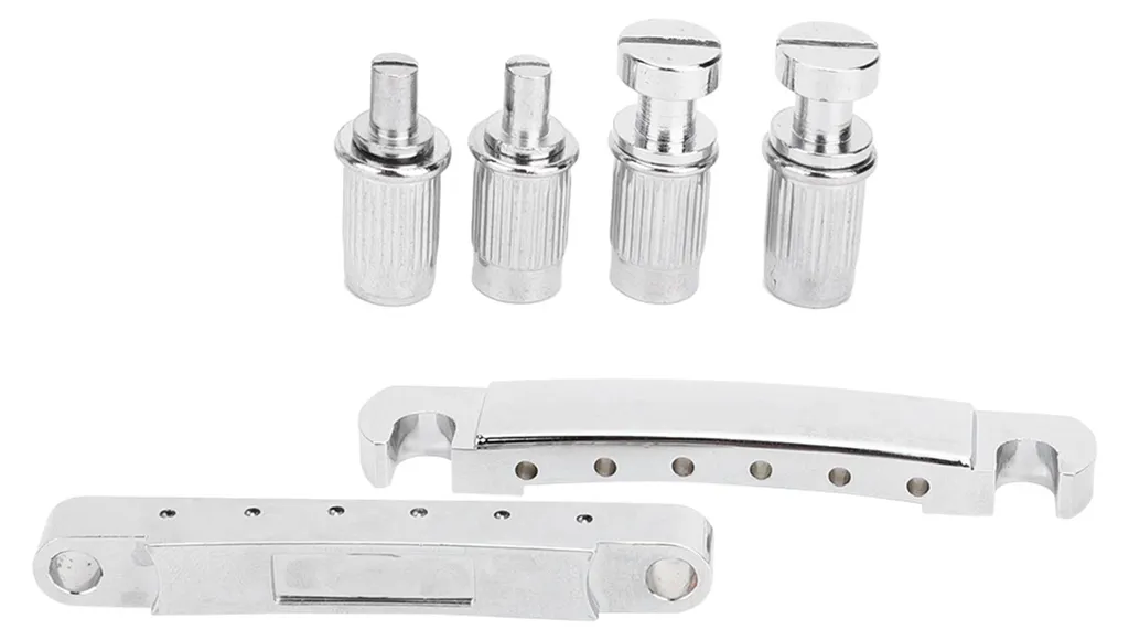 Pontet et chevalet de guitare chromé avec 4 vis de précision - 85mm