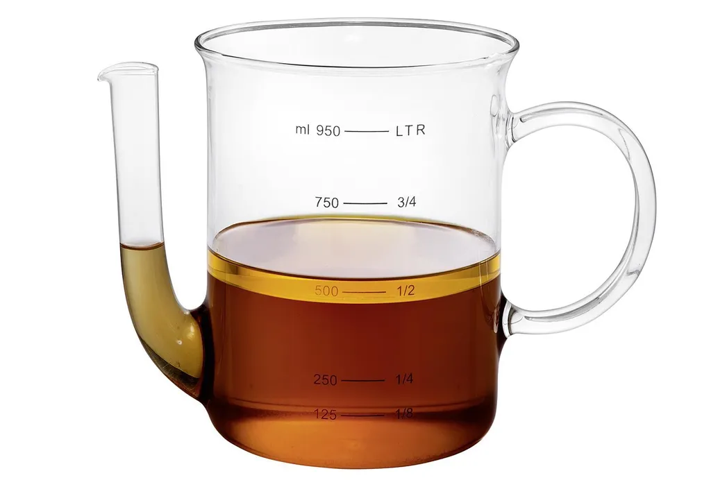 Caraffa Graduata Bohemia Cristal 1L - Separatore Grassi e Olio