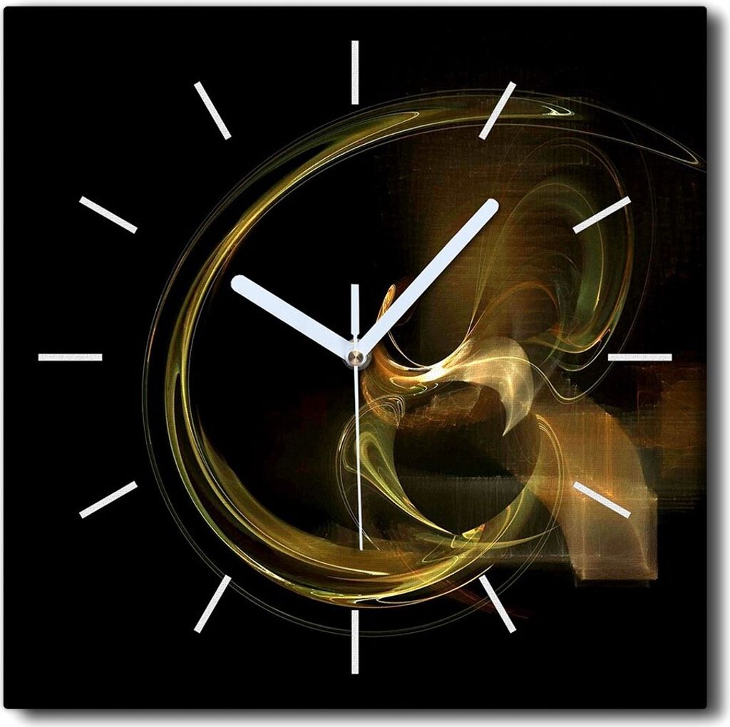 Coloray Uhr auf Leinwand 30x30 cm Wand Uhr Dekoration Wohnzimmer Segeltuch weiße Zeiger -Kunst-Kunst-Abstraktion.