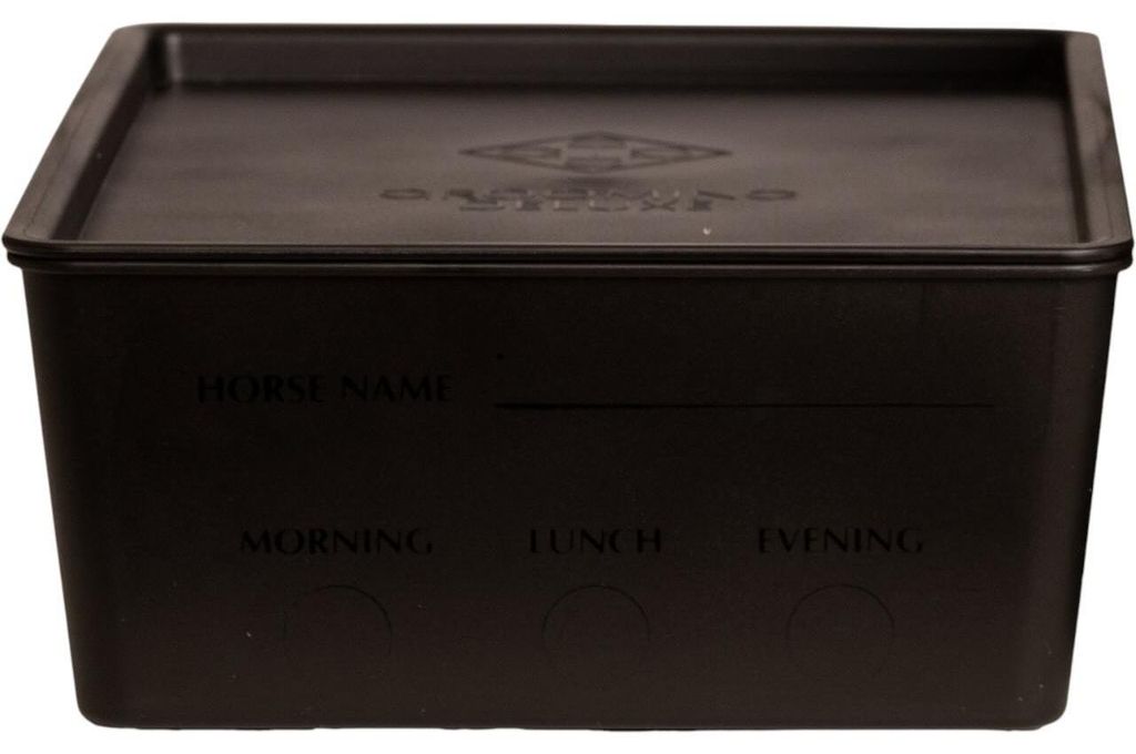 Grooming Deluxe Aufbewahrungsbox mit Deckel Futterbox Schwarz
