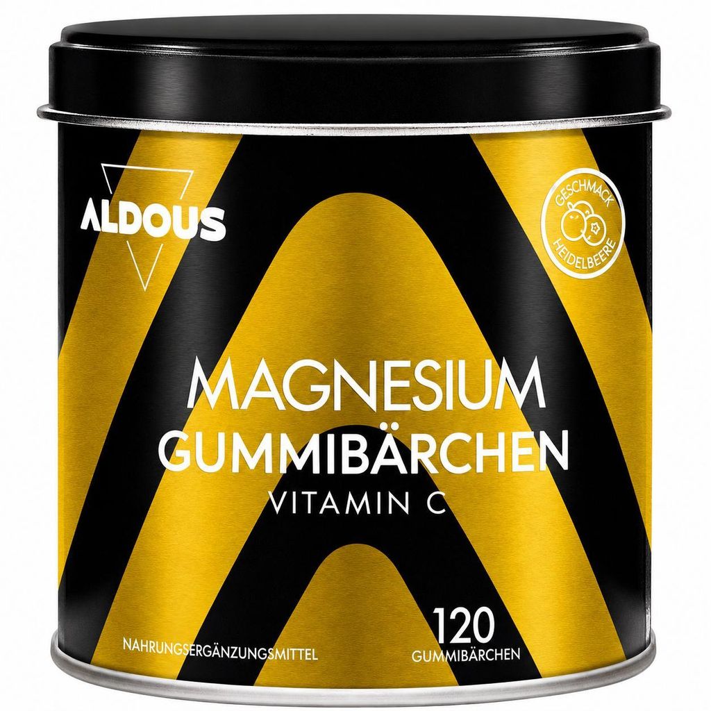 Magnesiumcitrat-Gummis 1340mg + Vitamin C 45mg pro Tagesdosis - 120 Gummis - Reines Magnesium 225 mg - Natürlicher Cranberry-Geschmack