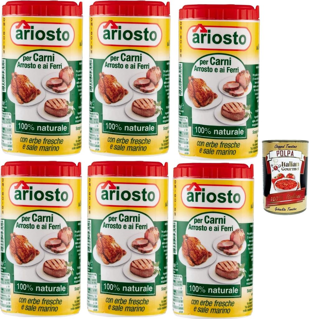 Ariosto Gewürz für Fleisch Braten & Grillen 6×80g – 100% Produktbild 
