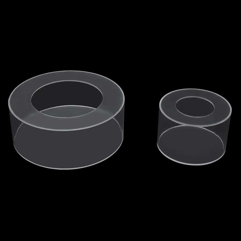 3 alzate per torte in acrilico con luci a LED, 15,2 cm, 20,3 cm