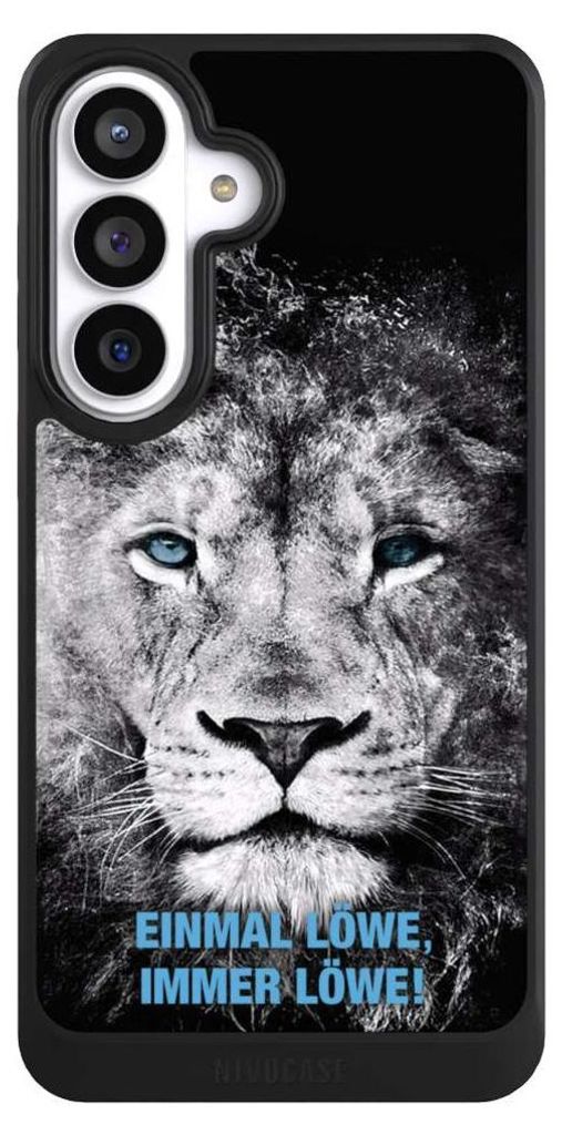 NIVOCASE Hülle für Samsung Galaxy S26+ Handyhülle NIVOcore Case Schwarz Löwe Offizielles Lizenzprodukt TSV 1860 München