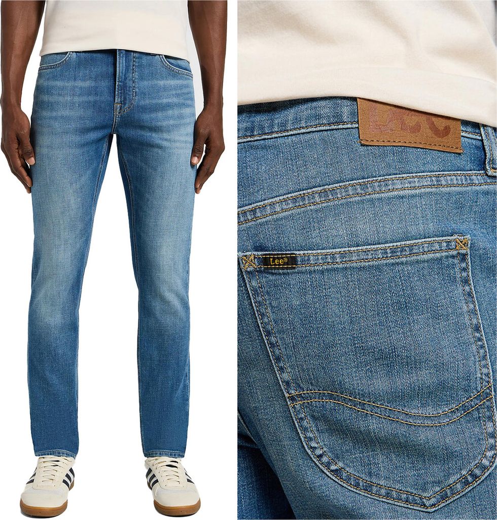 LEE, Herren Jeanshosen, Skinny fit, MALONE, W34 L34, Blau, Jeans, baggyjeans, buggy