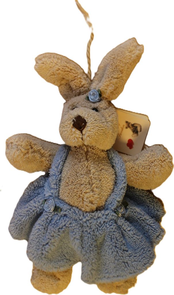 Barbara Bukowski - 365260 - Hase Julia, Plüsch, 23cm, hellbraun mit blauem Rock